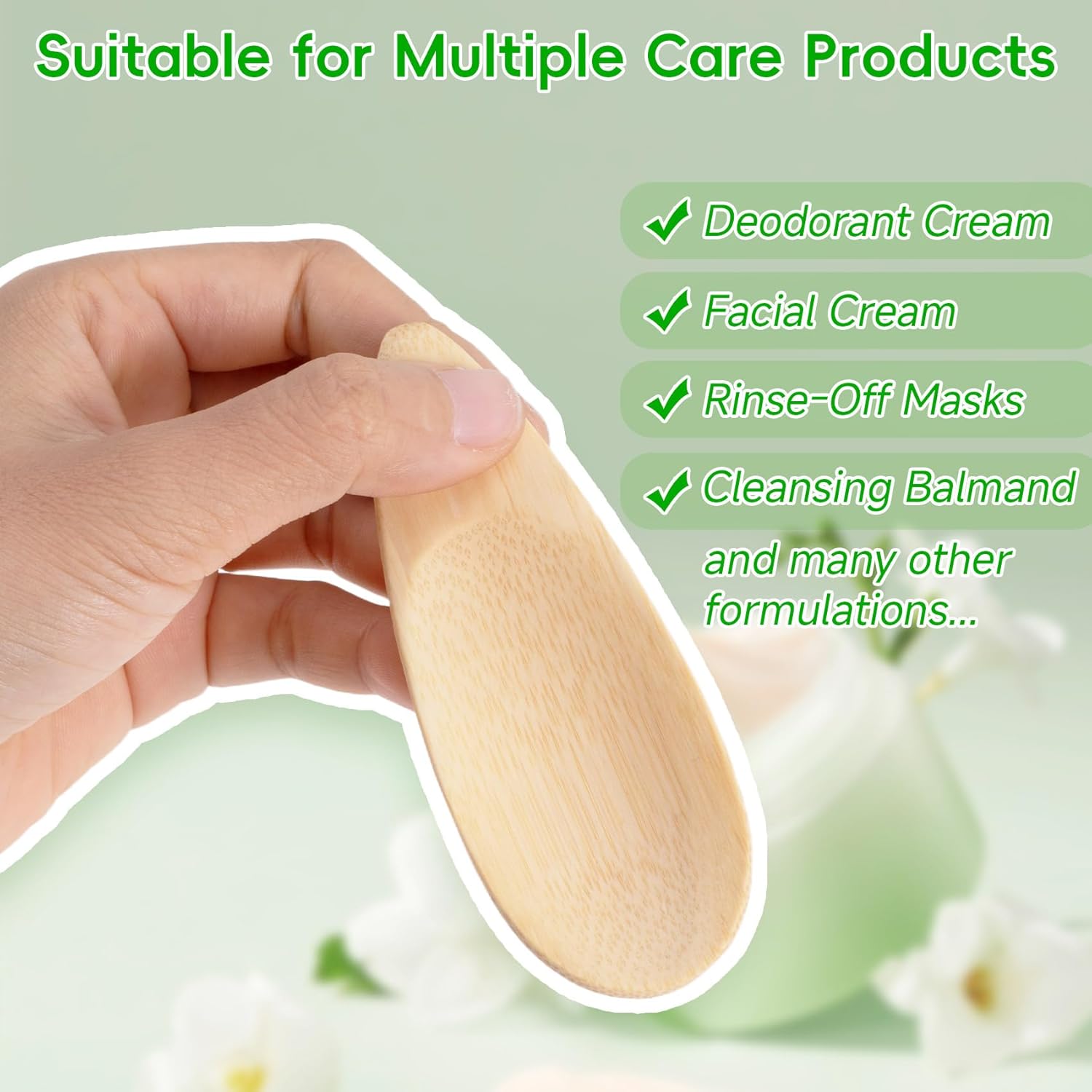 Reusable Bamboo Cream Applicator