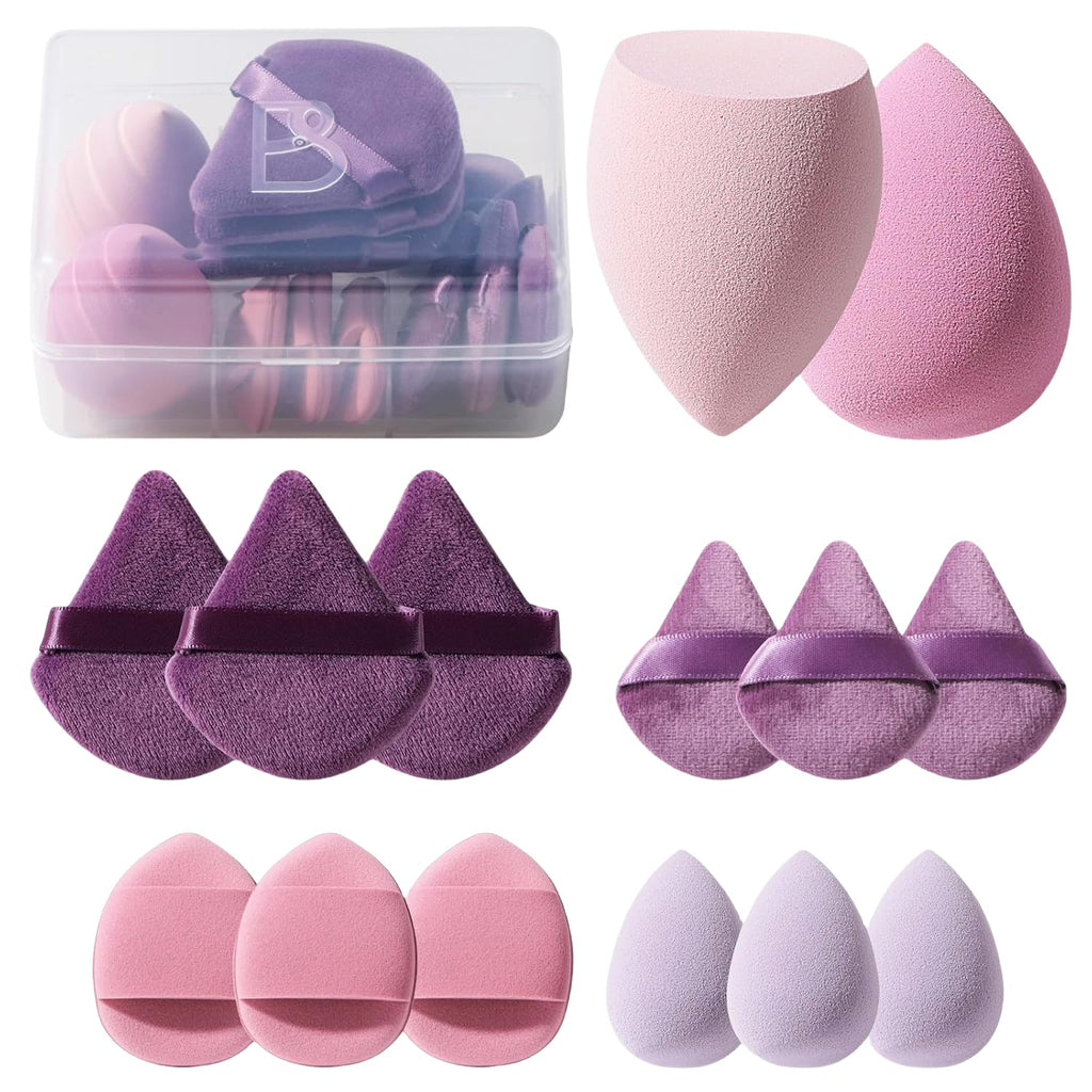 Makeup Sponge & Puff Set with Storage Box